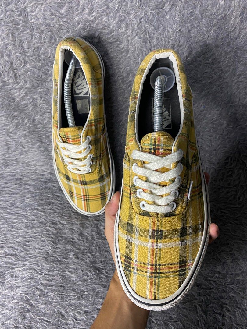 Vans plaid era yellow Men s Fashion Footwear Sneakers on Carousell