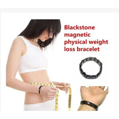 Weight Loss Round Black Stone Bracelet Health Care Magnetic