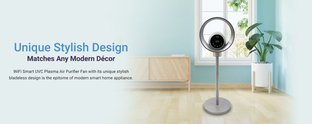 WiFi Smart UVC Plasma Air Purifier Fan , Furniture & Home Living ...