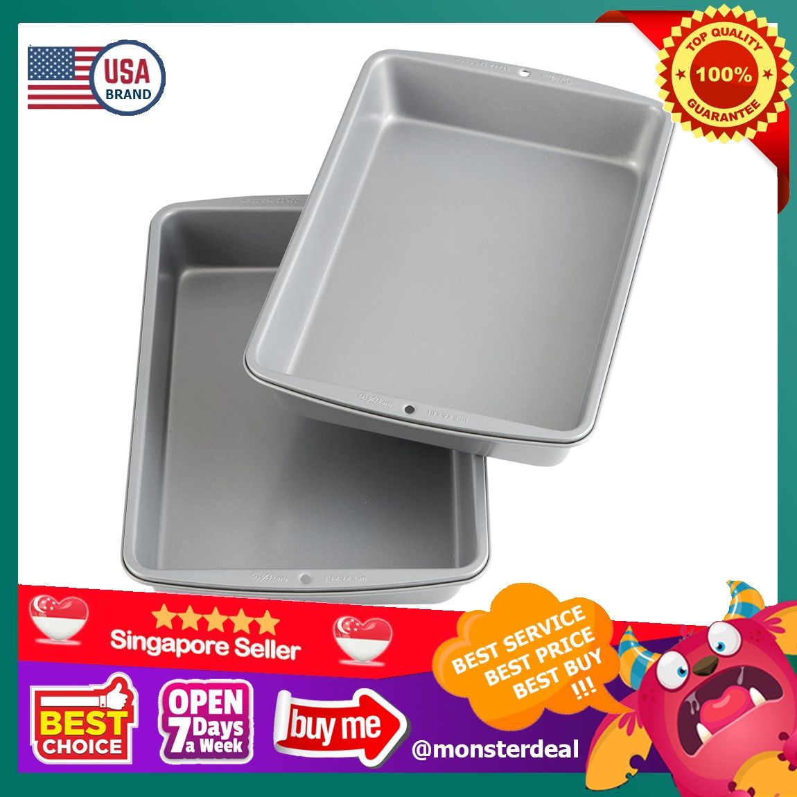 Wilton Recipe Right Oblong Cake Pan with Cover, 9 x 13