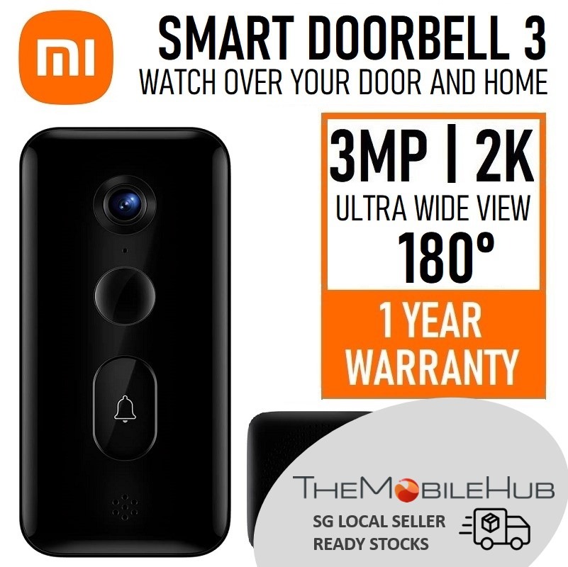 Xiaomi Smart Doorbell 3 Ultra Clear 2K 3MP Camera CCTV Night Vision