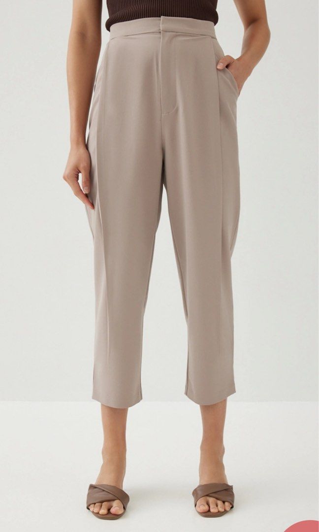 Grenda Elastic Striped Peg Leg Pants