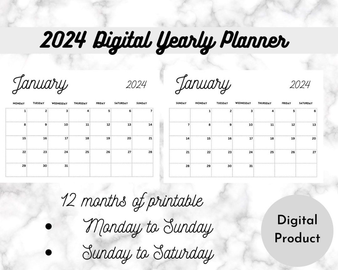 [CUSTOMIZE] 2024 Monthly Digital Calendar , Hobbies & Toys, Stationery