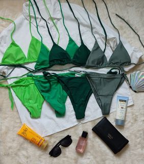 2-piece Bikini in Different shades of Green