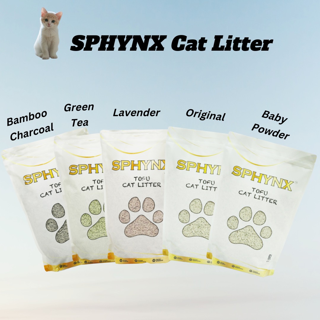 Image showcasing [6 BAGS] SPHYNX Tofu Cat Litter 6L, Pet Supplies, Homes & Other Pet ...