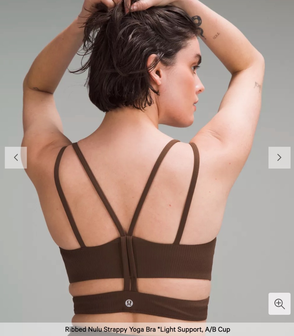 8] Lululemon Ribbed Nulu Strappy Yoga Bra Light Support, A/B Cup, Women's  Fashion, Activewear on Carousell