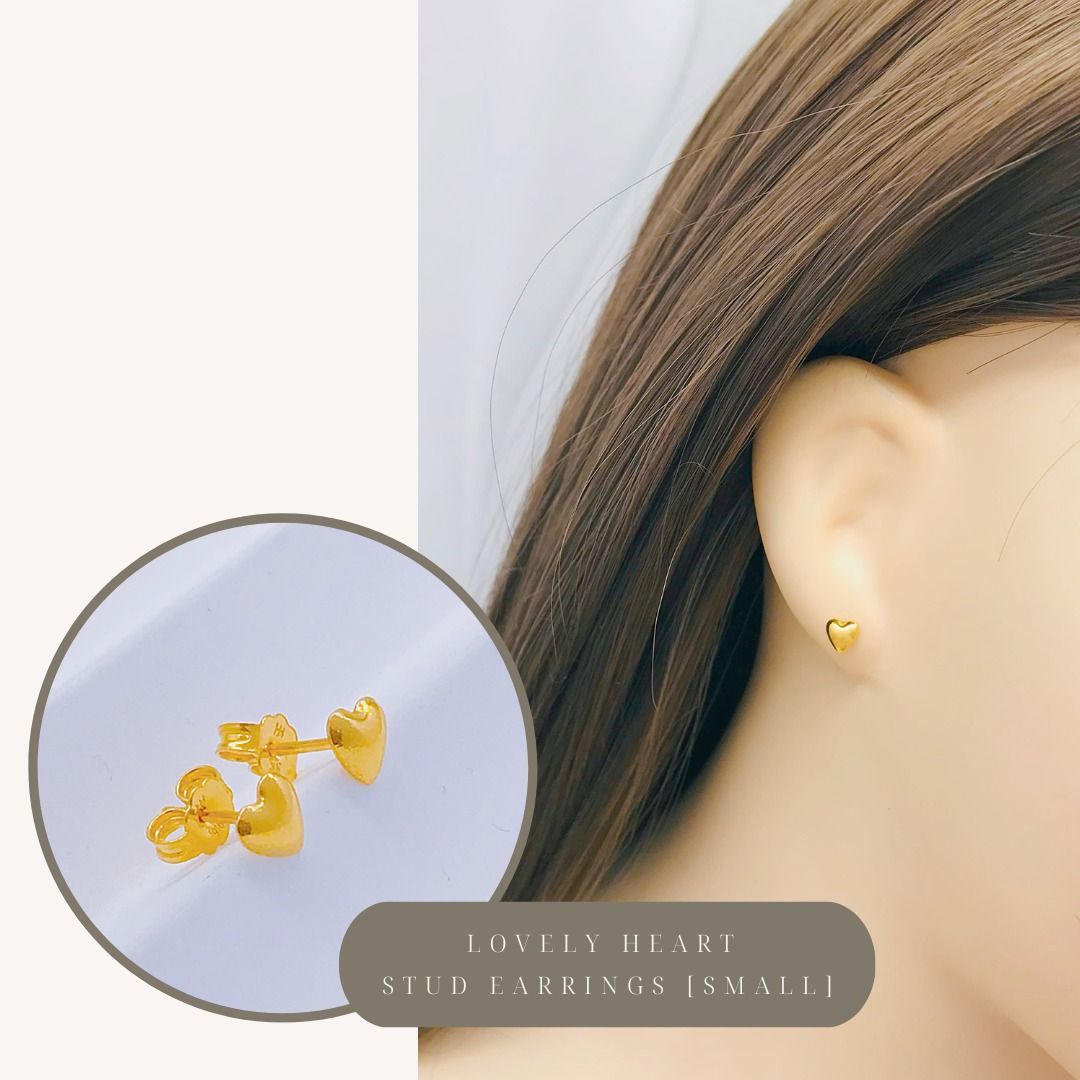 Gold stud earrings new arrivals for women