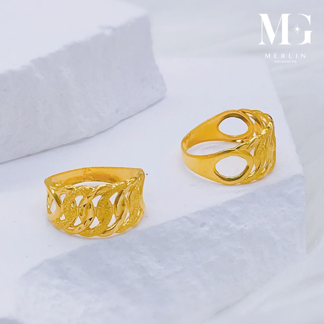 Gold ring design for female with weight top