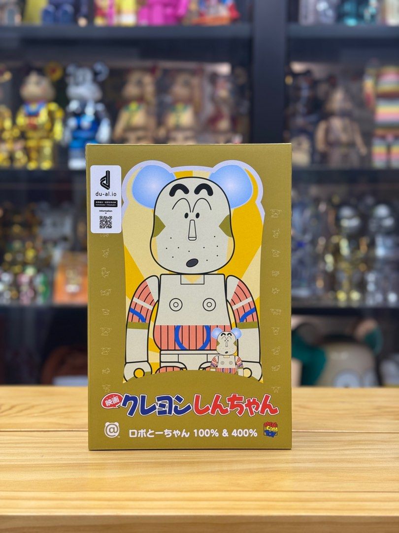 現貨100％ ＆ 400％ BE@RBRICK 野原廣志蠟筆小新機械人爸爸ロボとー