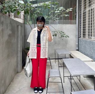 蕾絲鏤空襯衫外套