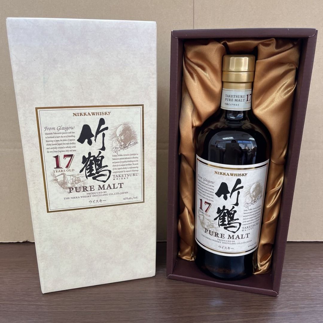 未開栓竹鶴17年NIKKA TAKETSURU 純麥芽威士忌700ml 43% 帶盒古酒Whisky