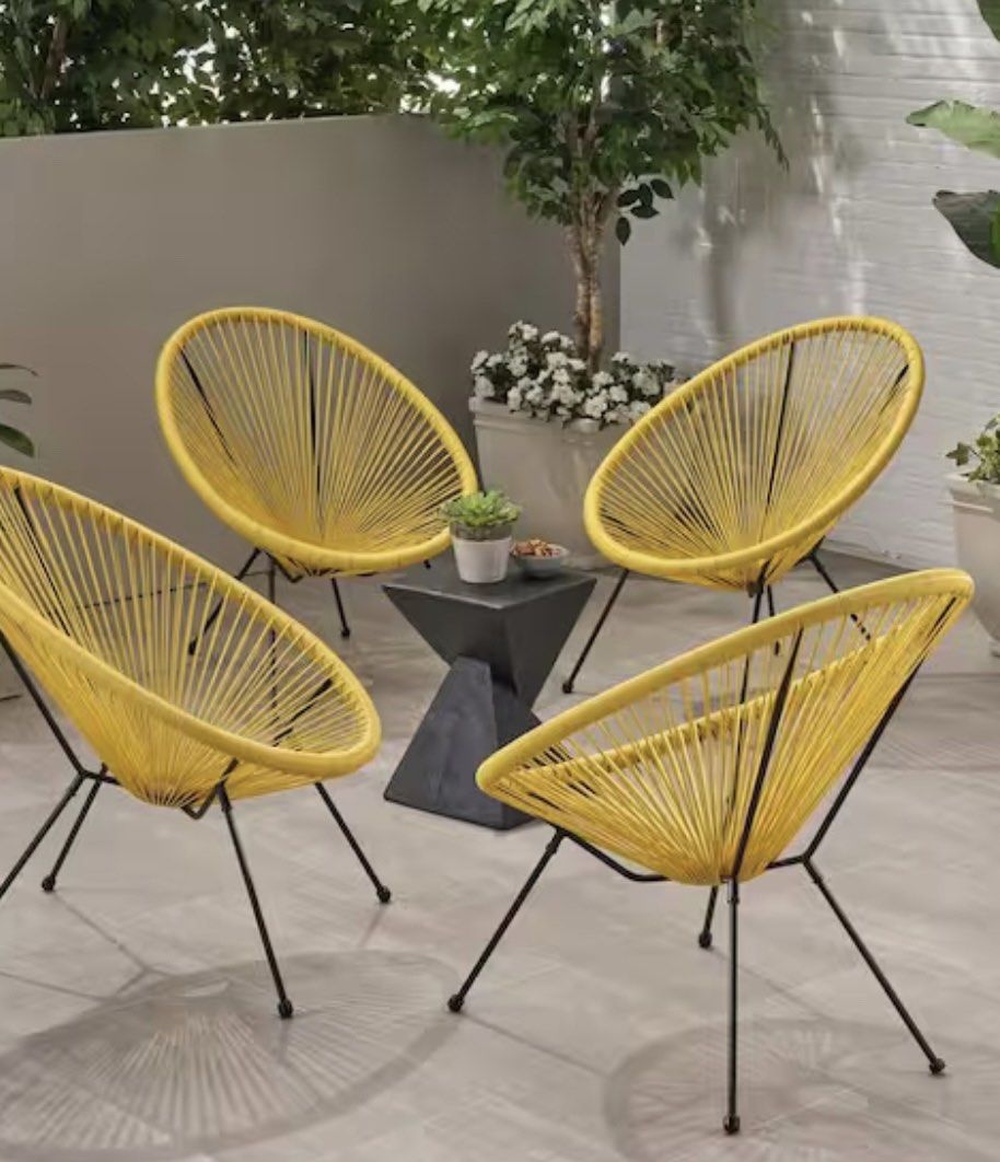 Acapulco wire chair yellow Left 2 only Furniture Home