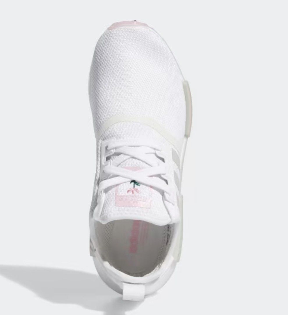 Adidas NMD R1 White Grey Flower Sneakers Women s Sizes GY2074
