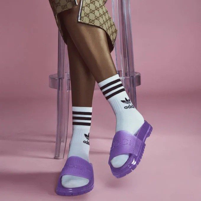 Purple hotsell gucci slides