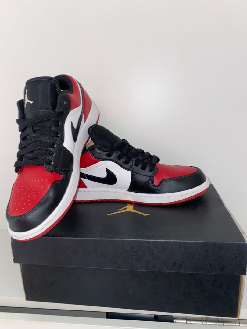 aj1 low bred toe
