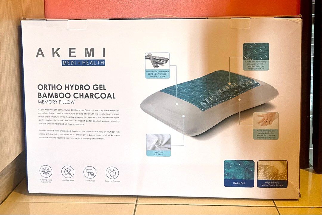 Akemi bamboo charcoal cooling gel memory pillow sales