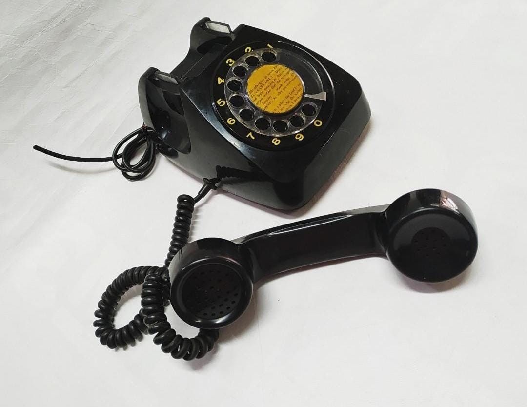 Dicunoy Retro Rotary Dial Telephones, Vintage Old Telephone for Landline,  Black 1960's Classic Style Corded Landline Phones for Home, Office
