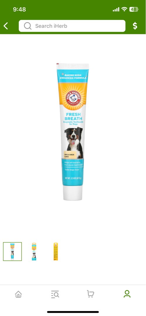 Arm Hammer Fresh Breadth Enzymatic Toothpaste for dogs Pet