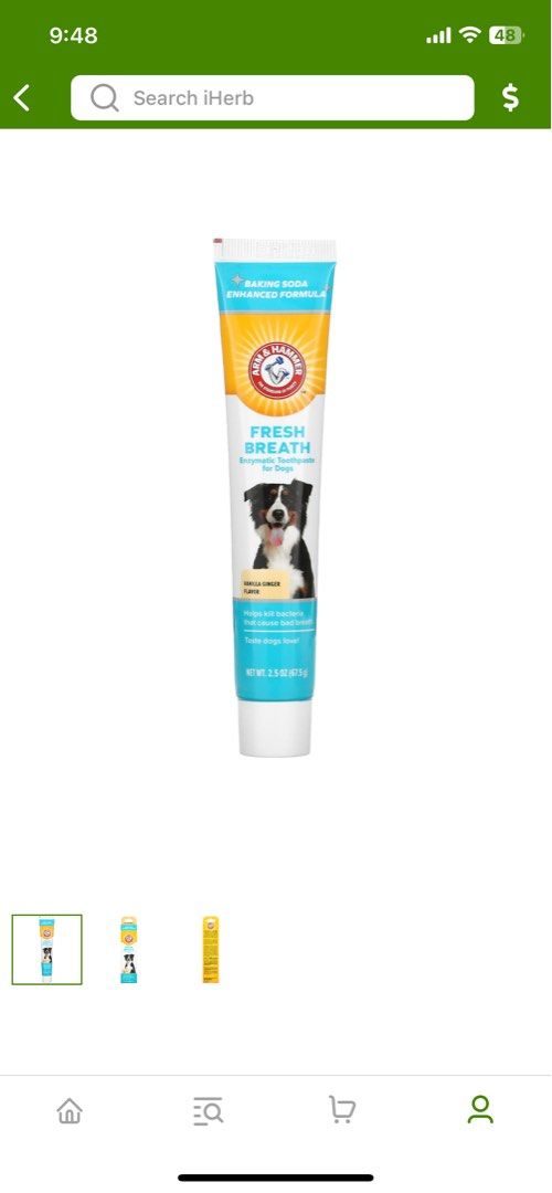 Arm Hammer Fresh Breadth Enzymatic Toothpaste for dogs Pet