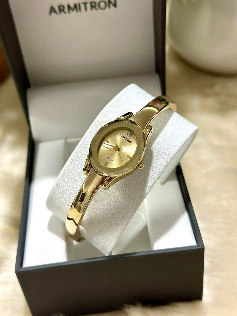 Armitron gold deals diamond watch