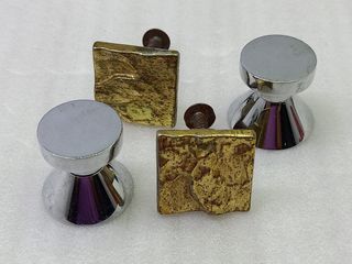 Assorted Vintage elegant brass and chrome handle for cabinets and drawers for 235 pair *N79