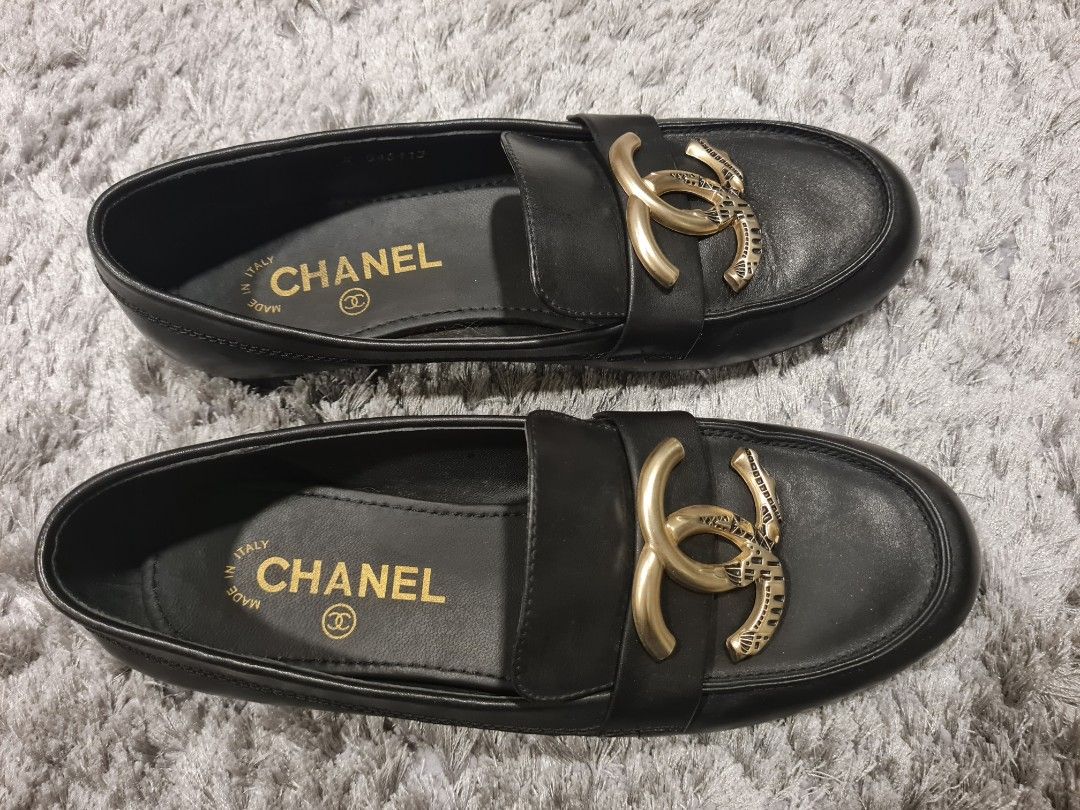 Chanel clearance leather loafers