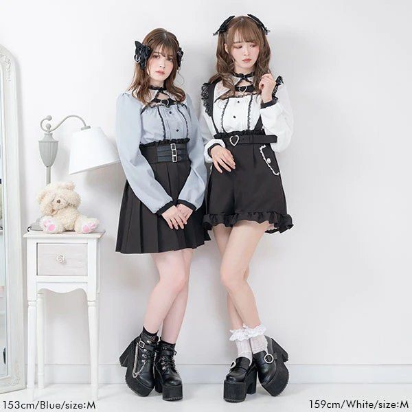 Authentic Dear My Love Gothic Lace Heart Belt Blouse Women s Fashion Tops Blouses on Carousell