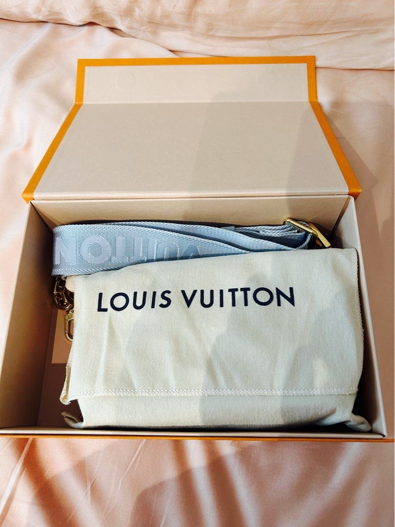 Louis Vuitton Blue Glacier Wallet on Strap Bubblegram