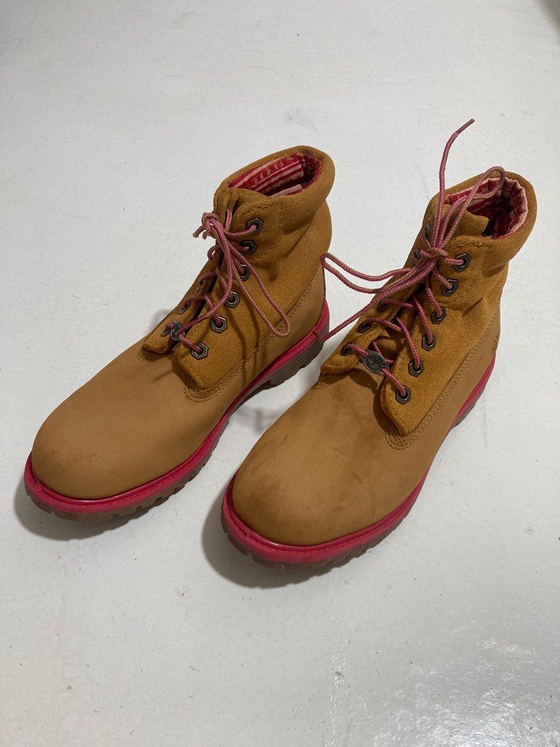Pink timberlands best sale size 10