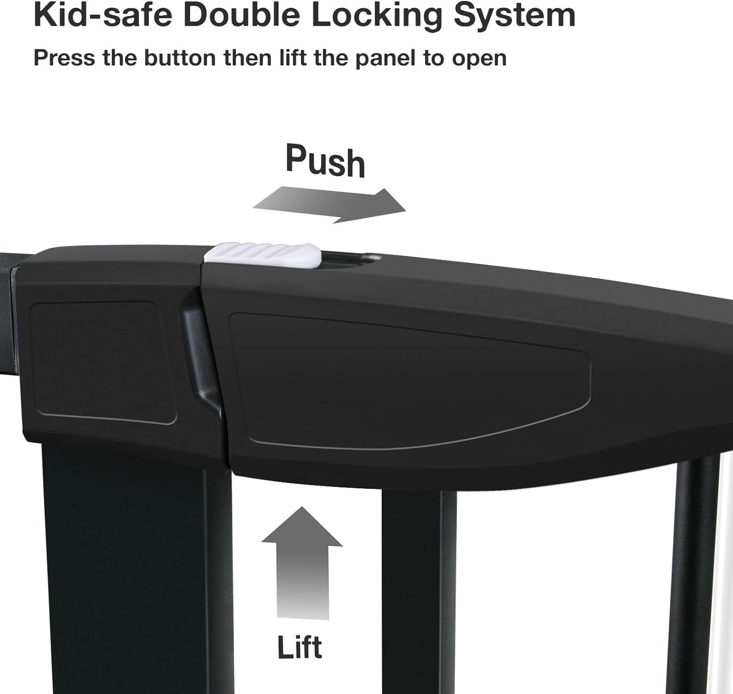 Baby Gate for Doorways and Stairs, RONBEI 51.5" Auto Close Safety Baby