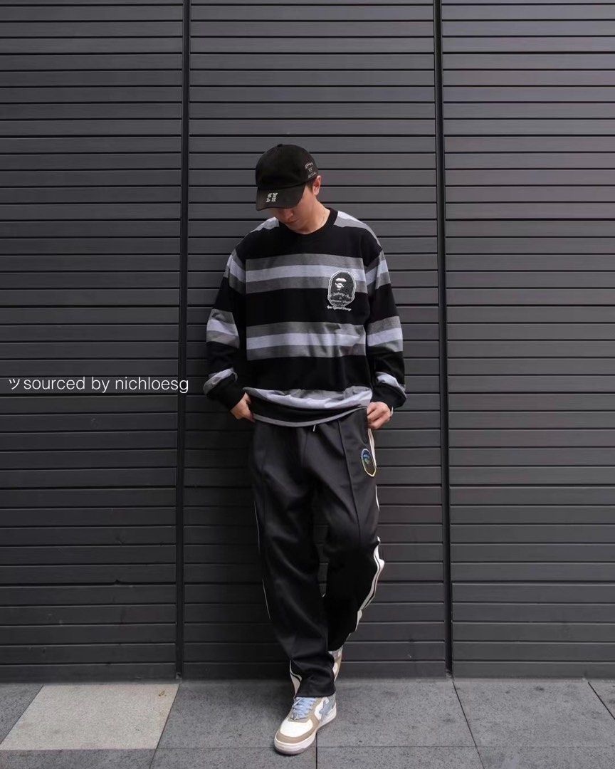BAPE LUX SPORT PATTERN JACQUARD TRACK PANTS Men s Fashion