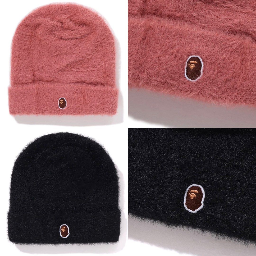 BAPE APE HEAD ONE POINT SHAGGY KNIT CAP