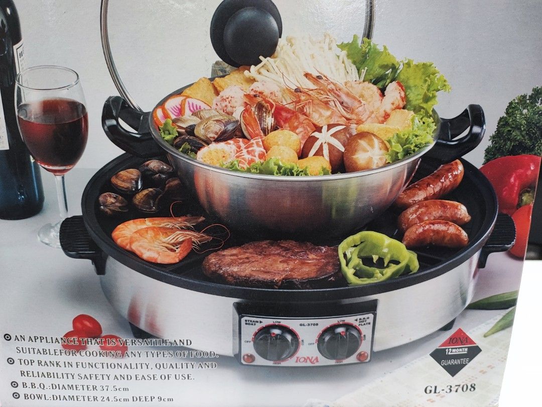 BBQ hot plate steamboat, TV & Home Appliances, Kitchen Appliances, BBQ
