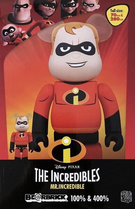 ☆BE@RBRICK 400% Mr.インクレディブル Happyくじ特賞品 中古・美品