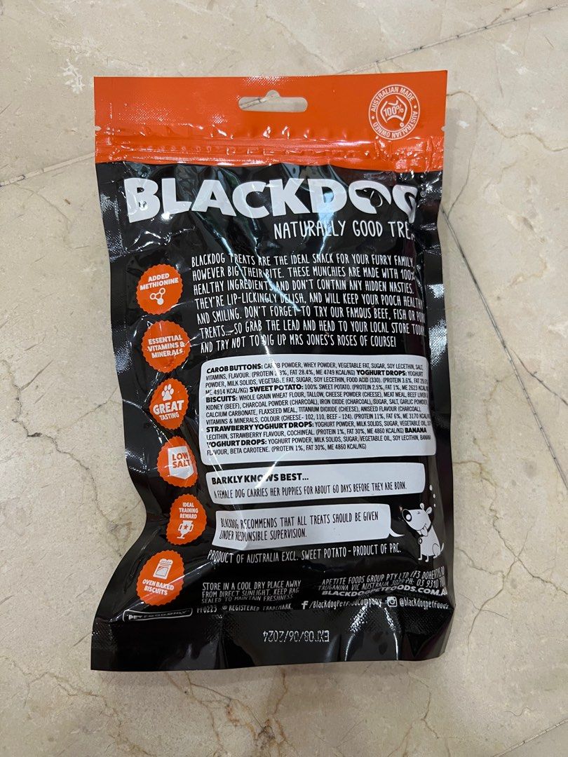 Black dog yoghurt drops store