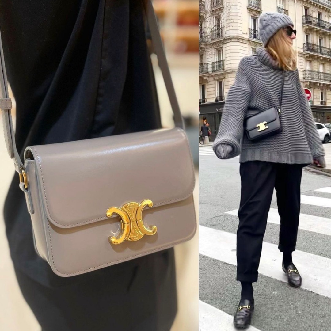 Celine triomphe pebble sales