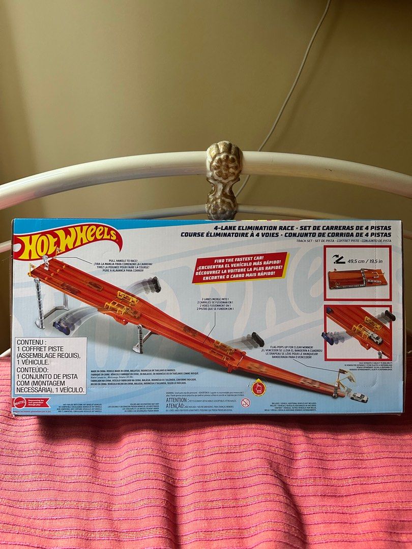 Hot wheels four top lane elimination track