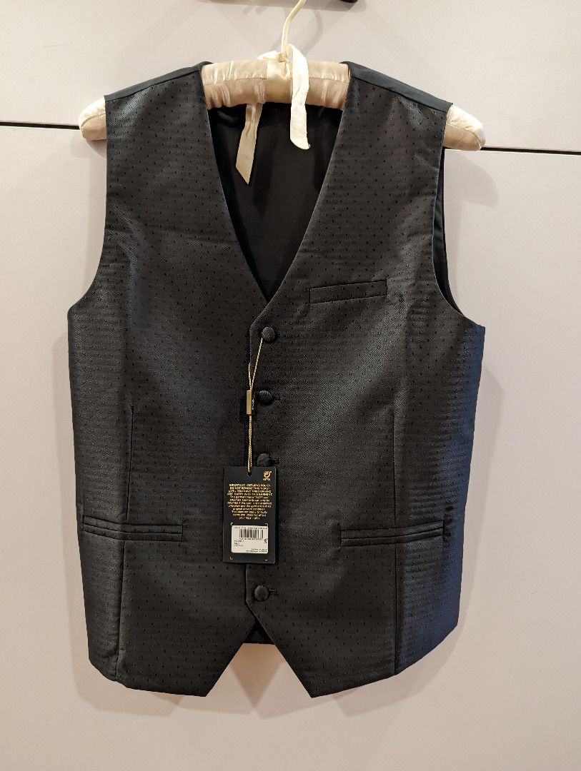 Mens black clearance formal vest
