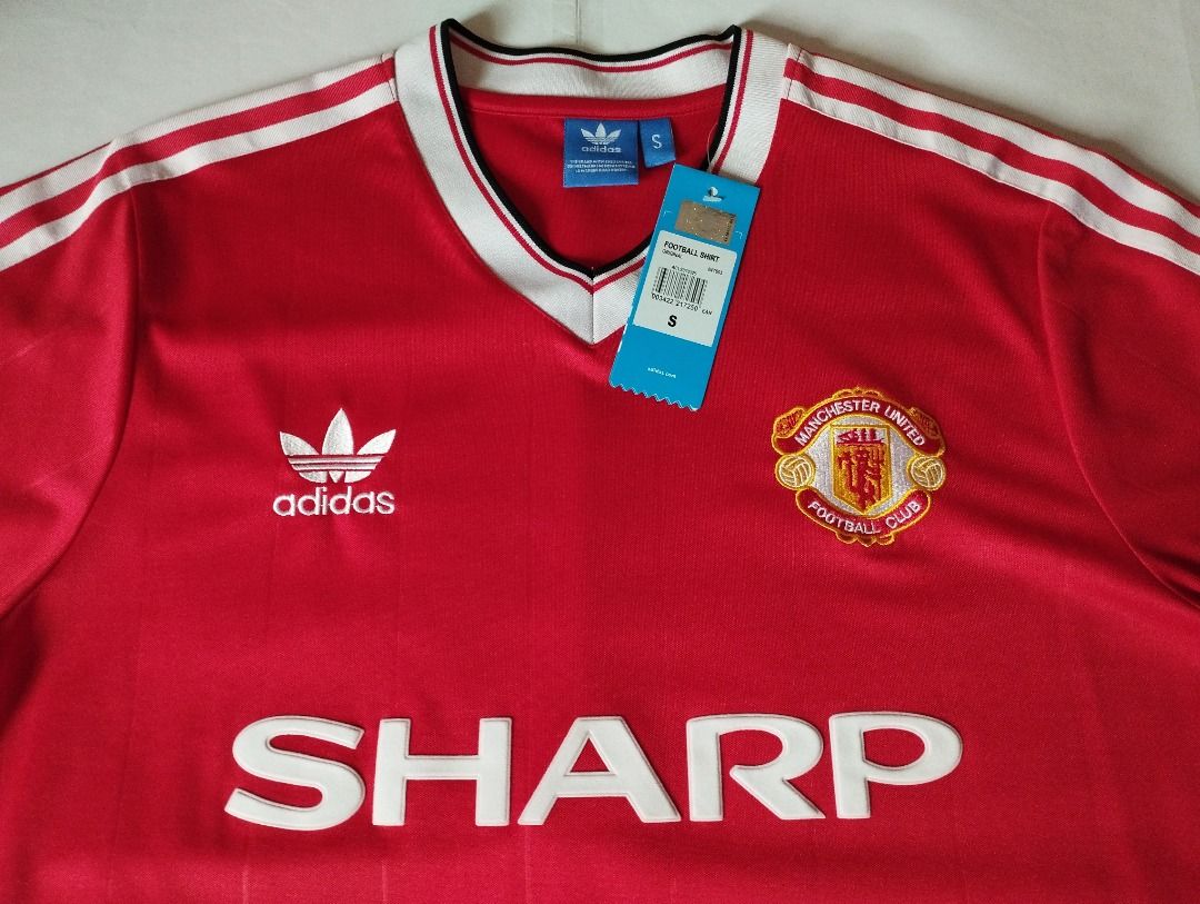 Manchester united fc 1984 adidas originals home jersey clearance