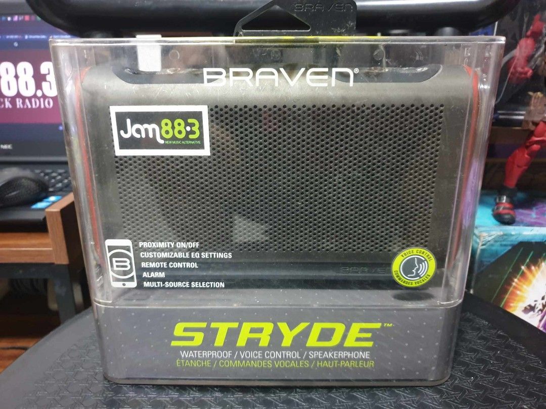 Braven bluetooth speakers audio music (Category: Soundbars, Speakers & Amplifiers) located in Makati City. Submitted by KaTiToYs (Listing ID 1260805028, Image 1). Description: Braven bluetooth speakers complete good condition complete accessories issues: since ung mga buttons sa taas are made of rubber, ung power button cover ngcrack na , but the power button inside still intact... at medyo dusty lang ung speakers... no more issues.... bought thi