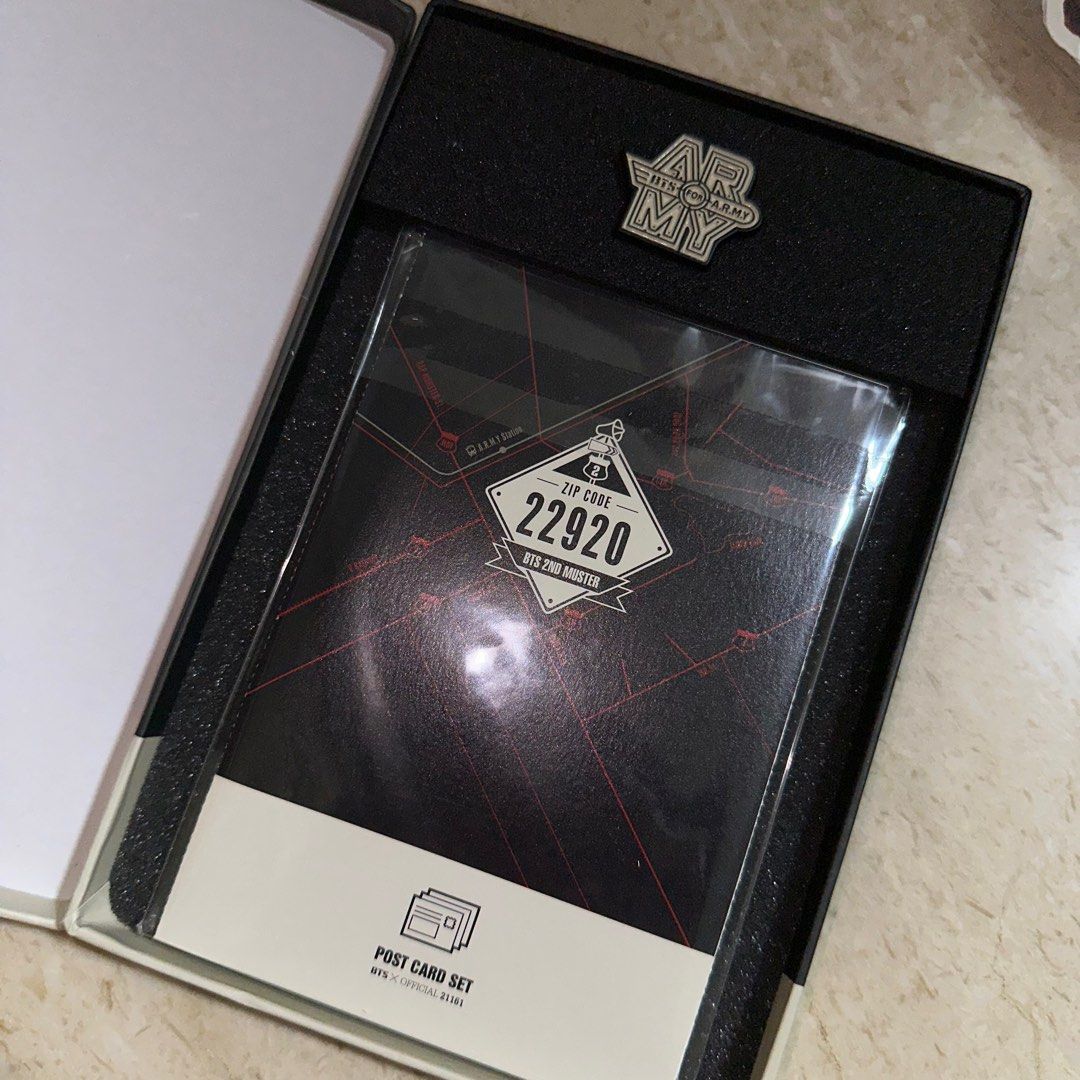 bts 2nd master badgeu0026post card Bts 2 Muster Zip Code 17520 V