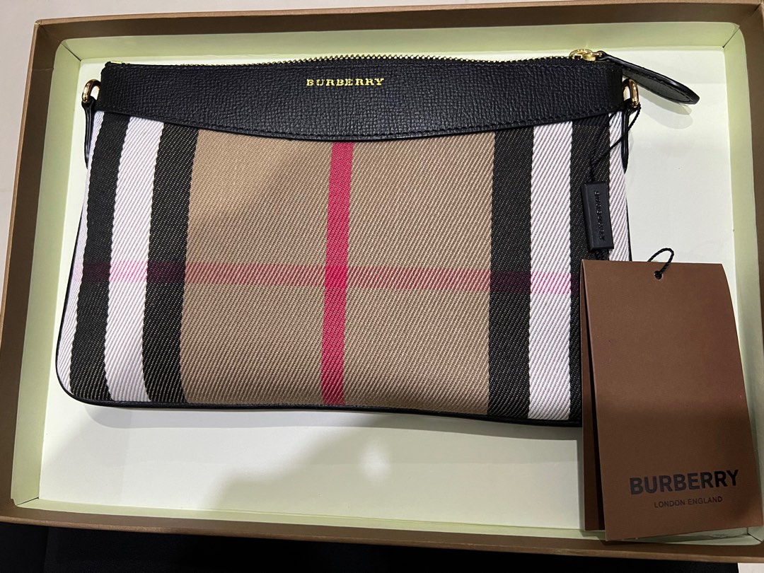 Authentic Burberry Peyton Crossbody, Black Adjustable Strap, Luxury