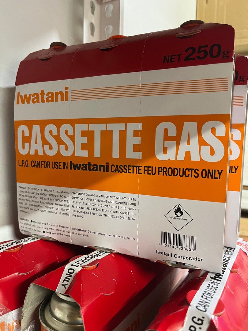 3 x Butane Gas Canisters (Iwatani), Furniture & Home Living