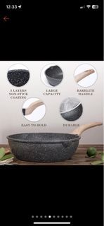 CAROTE Granite Induction Non Stick Dosa Tawa for Roti, 28cm, Black-Free  Shipping
