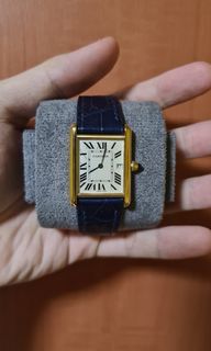 RARE Must de Cartier Tank “Onyx” Large Manual Winding