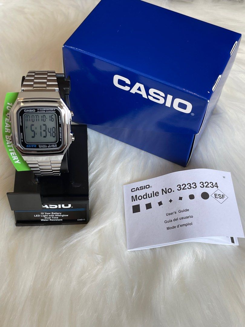 Casio Men s A178WA 1A Illuminator Stainless Steel Watch
