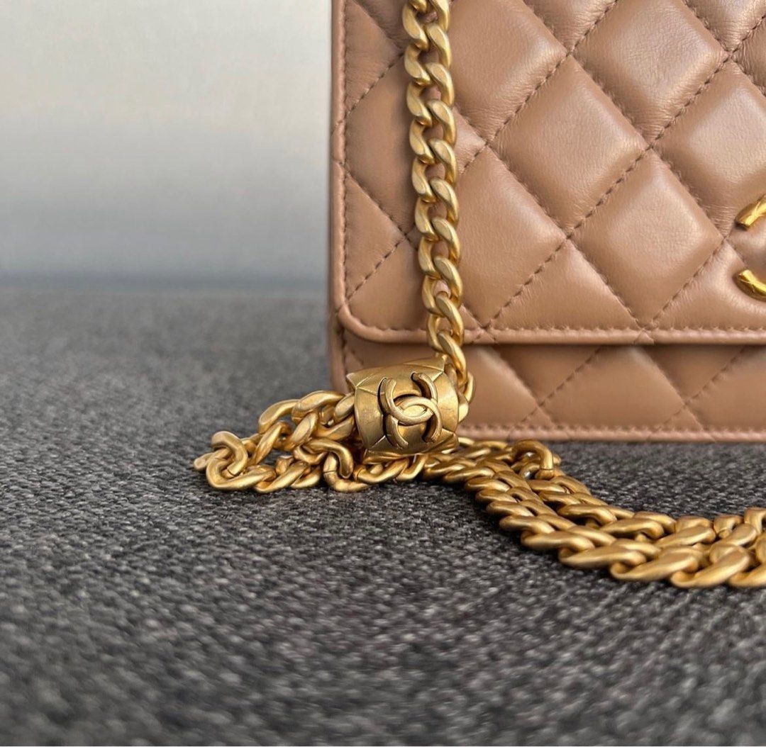 Chanel wallet on chain nude new arrivals