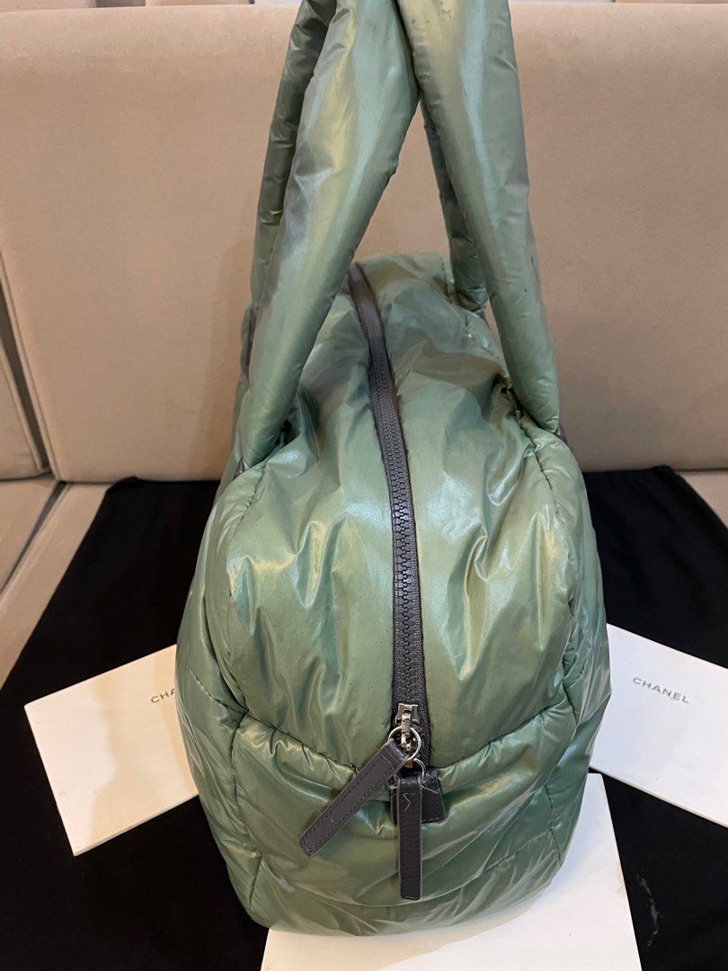 Green Chanel Coco Cocoon Travel Bag