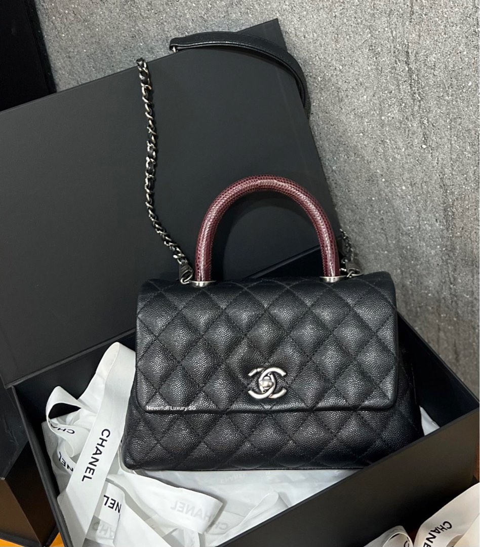 Chanel coco handle sale lizard