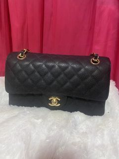 Chanel 22c Black Chevron Calfskin Small Classic Double Flap Bag Auction